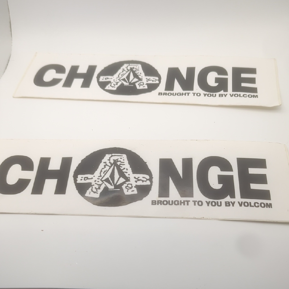 Volcom Change Stickers in Black and White